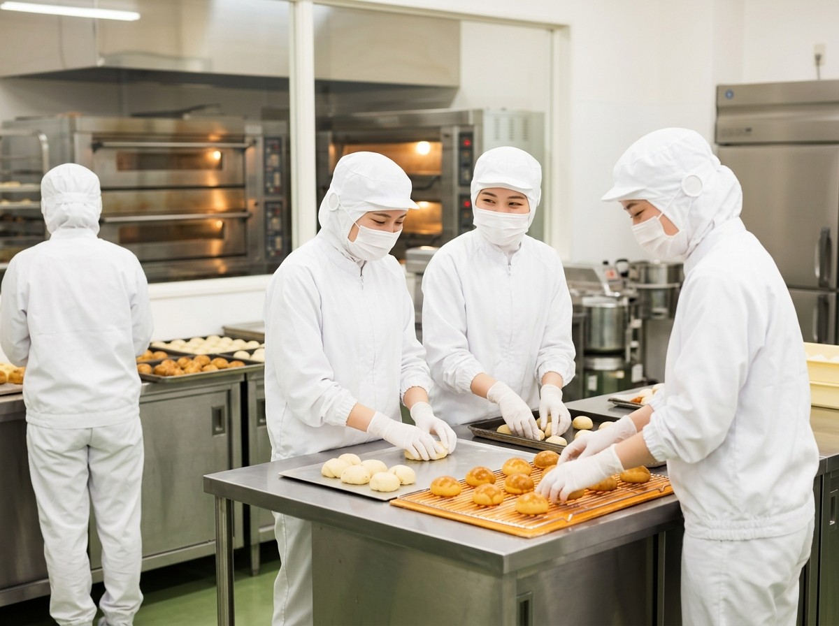 製造スタッフによる焼成作業